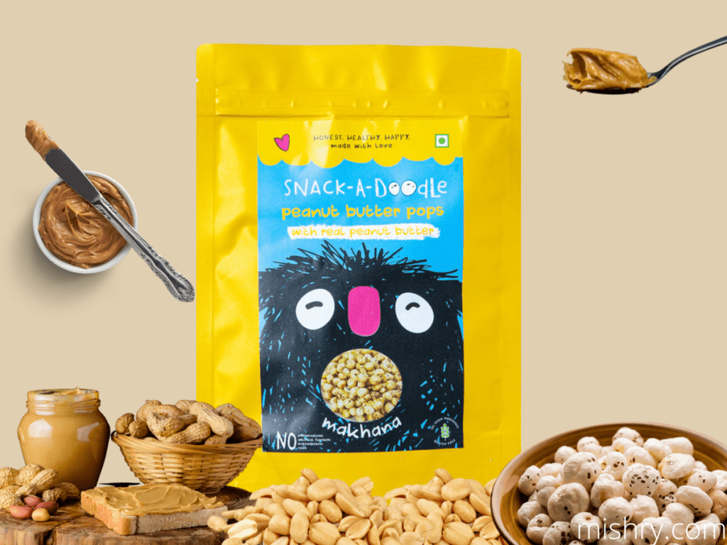 peanut butter makhana pops review snack a doodle