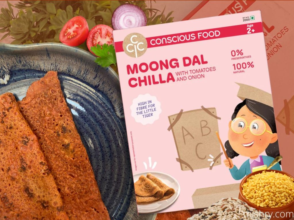 conscious foods moong dal chilla mix