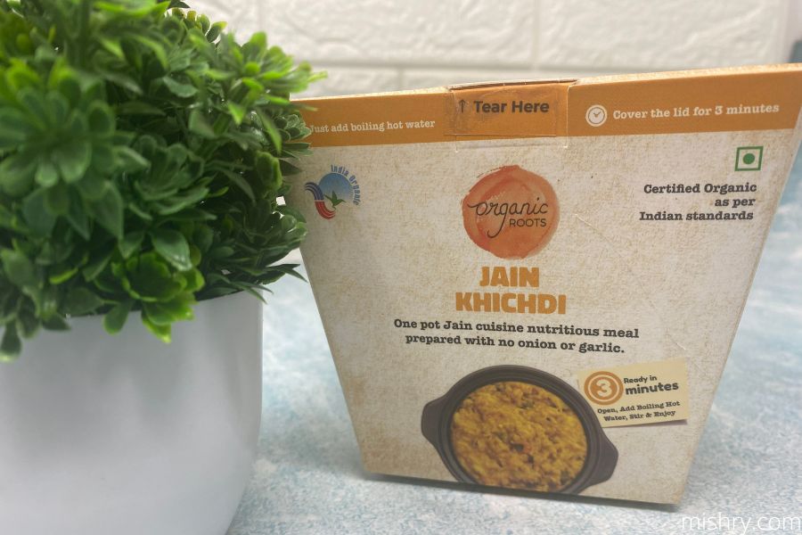 organic roots jain khichdi packaging