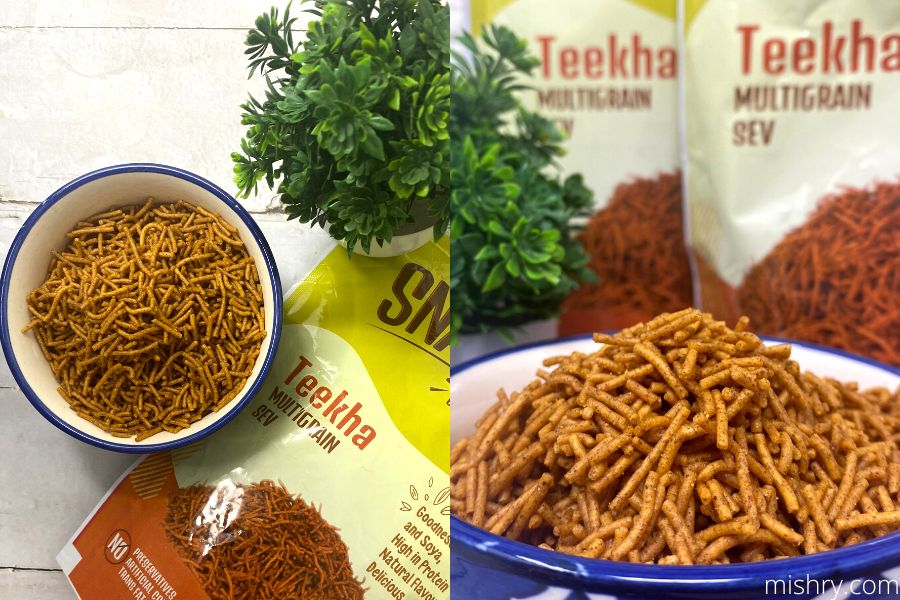 snaqary teekha multigrain sev appearance