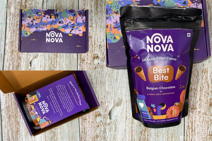 nova nova choco filled cones packaging