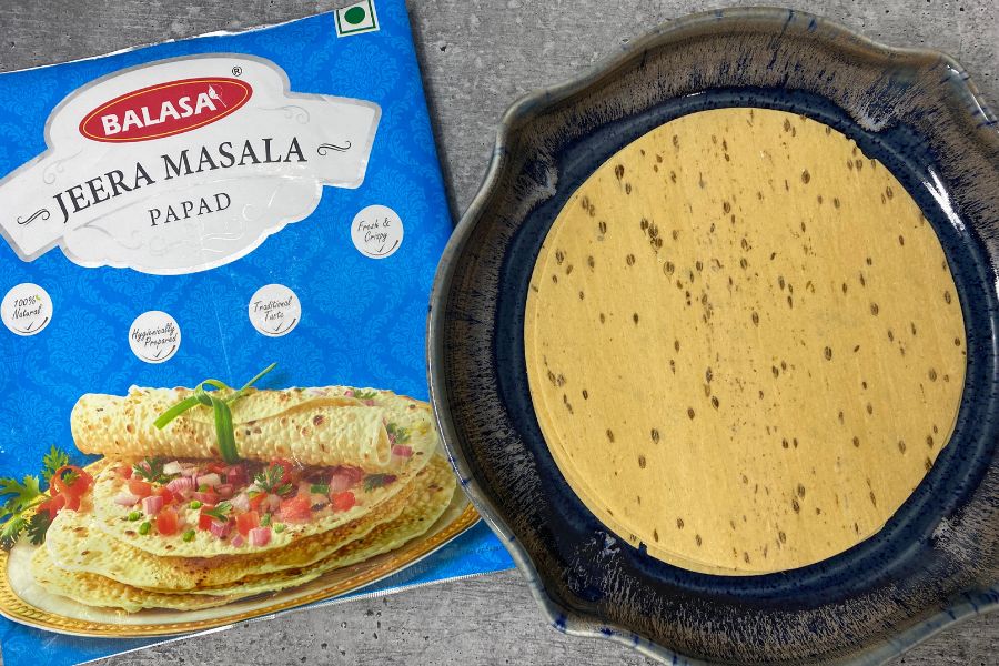 balasa jeera masala papad uncooked