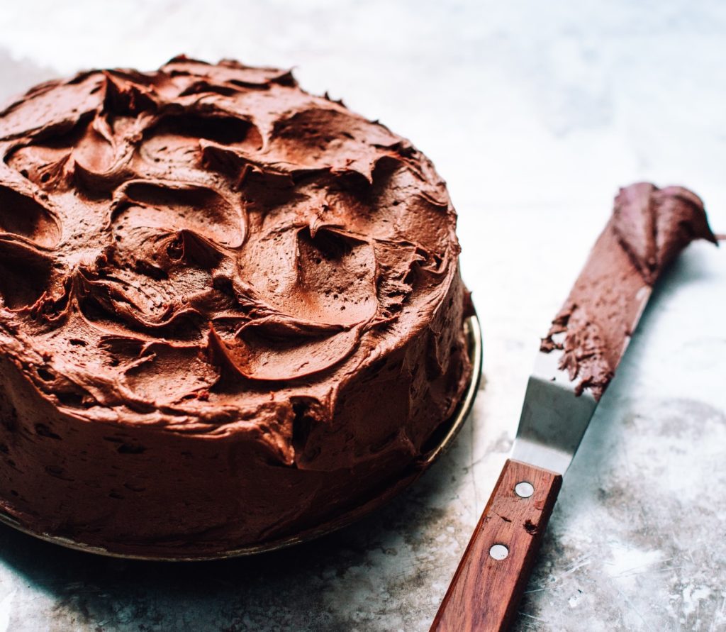 chocolate, walnut and coffee cake