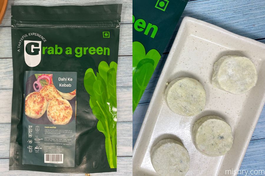 grab a green dahi ke kebab packing