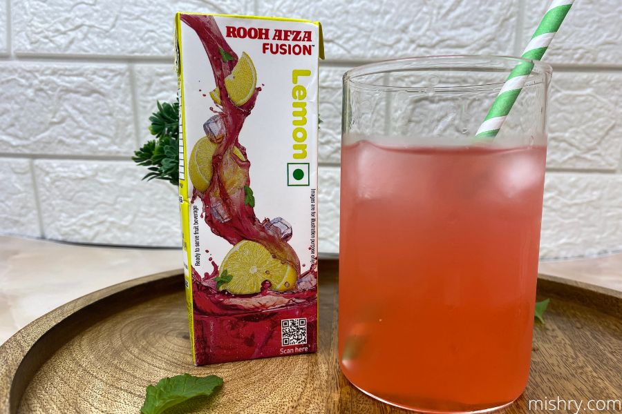 hamdard rooh afza fusion fruit drinks lemon