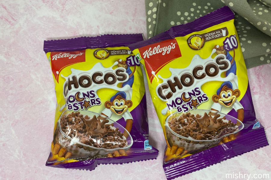 kellogg's chocos moons and stars packaging