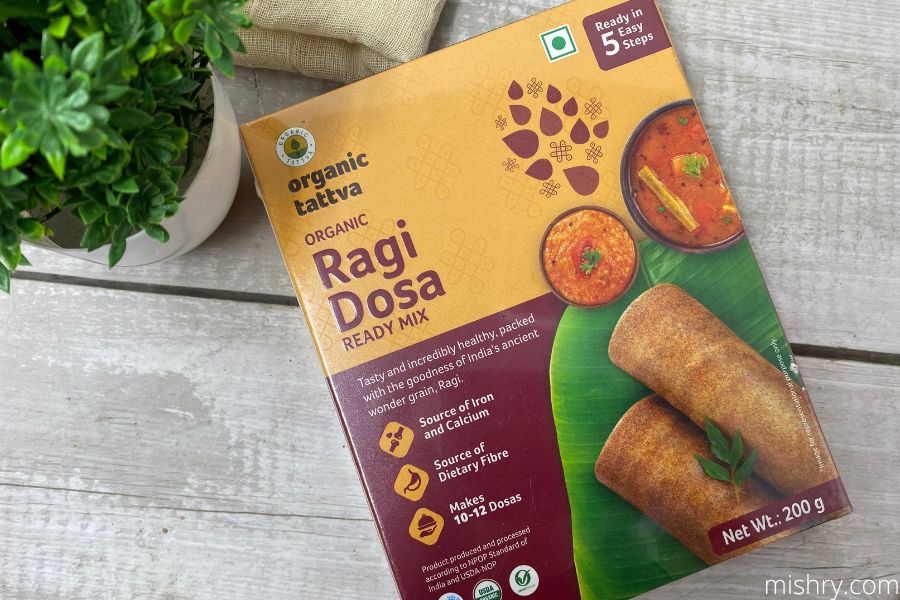 organic tattva ragi dosa mix packing