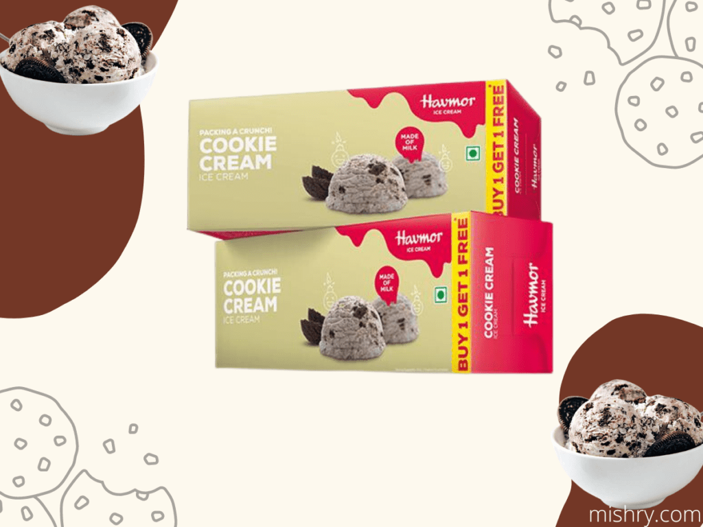 Havmor cookies and cream ice cream