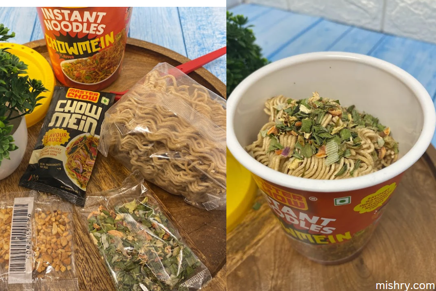 masterchow instant chow mein cup noodles contents