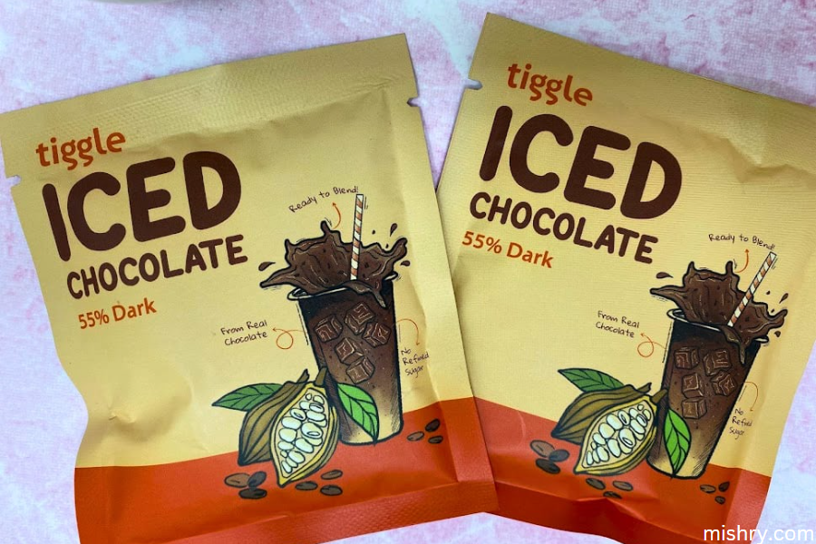 tiggle dark iced chocolate mix packaging