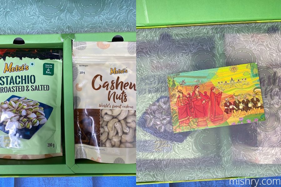 the packaging and contents of coorg nuts box