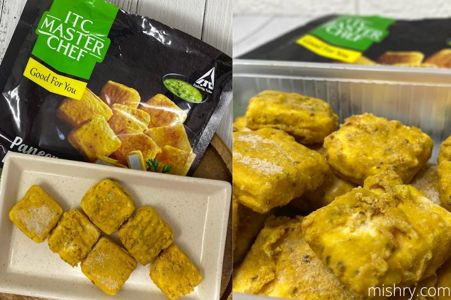 ITC Masterchef frozen paneer pakoda before frying