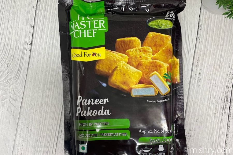 ITC Masterchef frozen paneer pakoda packaging