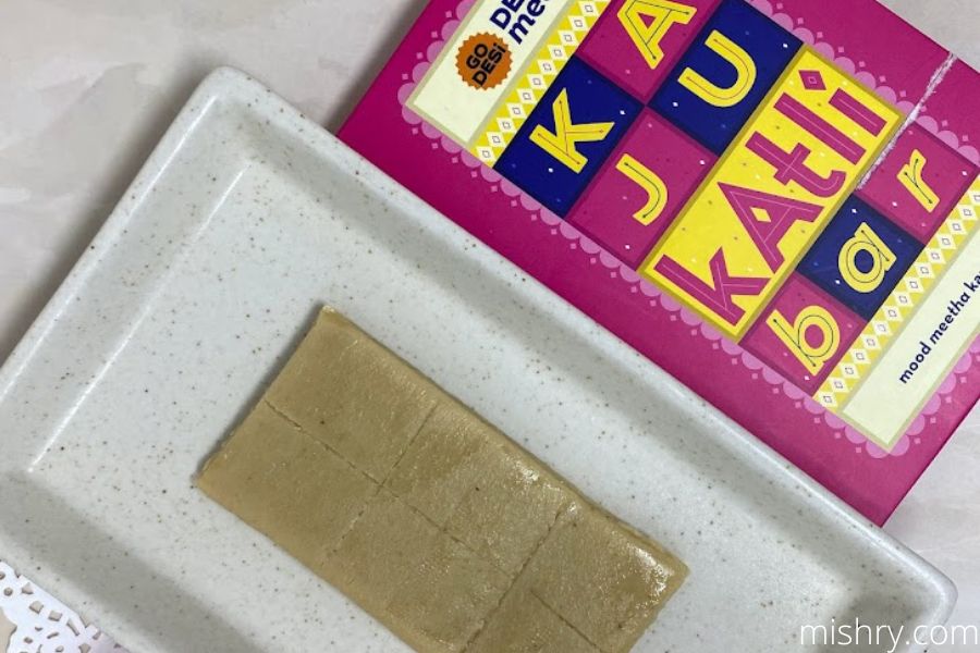 review process of Go Desi's Kaju Katli Bar