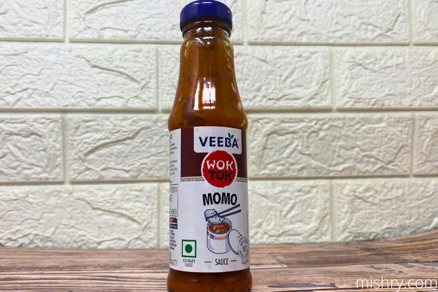 veeba wok tok momo sauce glass jar